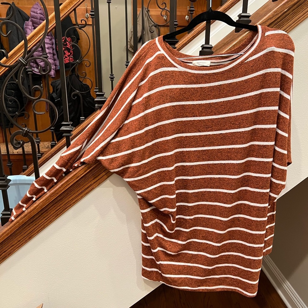 SOLD Heimous Gathered Bottom Tunic Sweater Size L